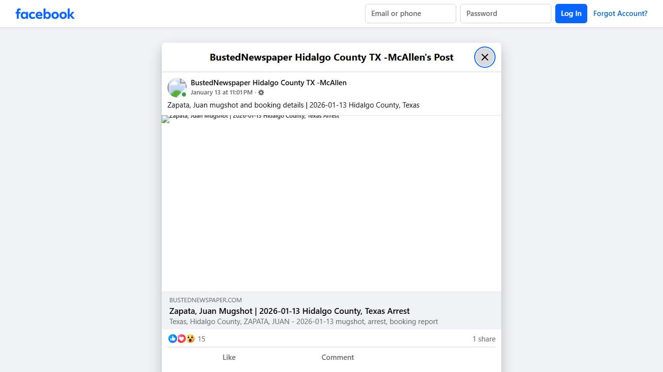 Zapata, Juan... - BustedNewspaper Hidalgo County TX -McAllen Facebook